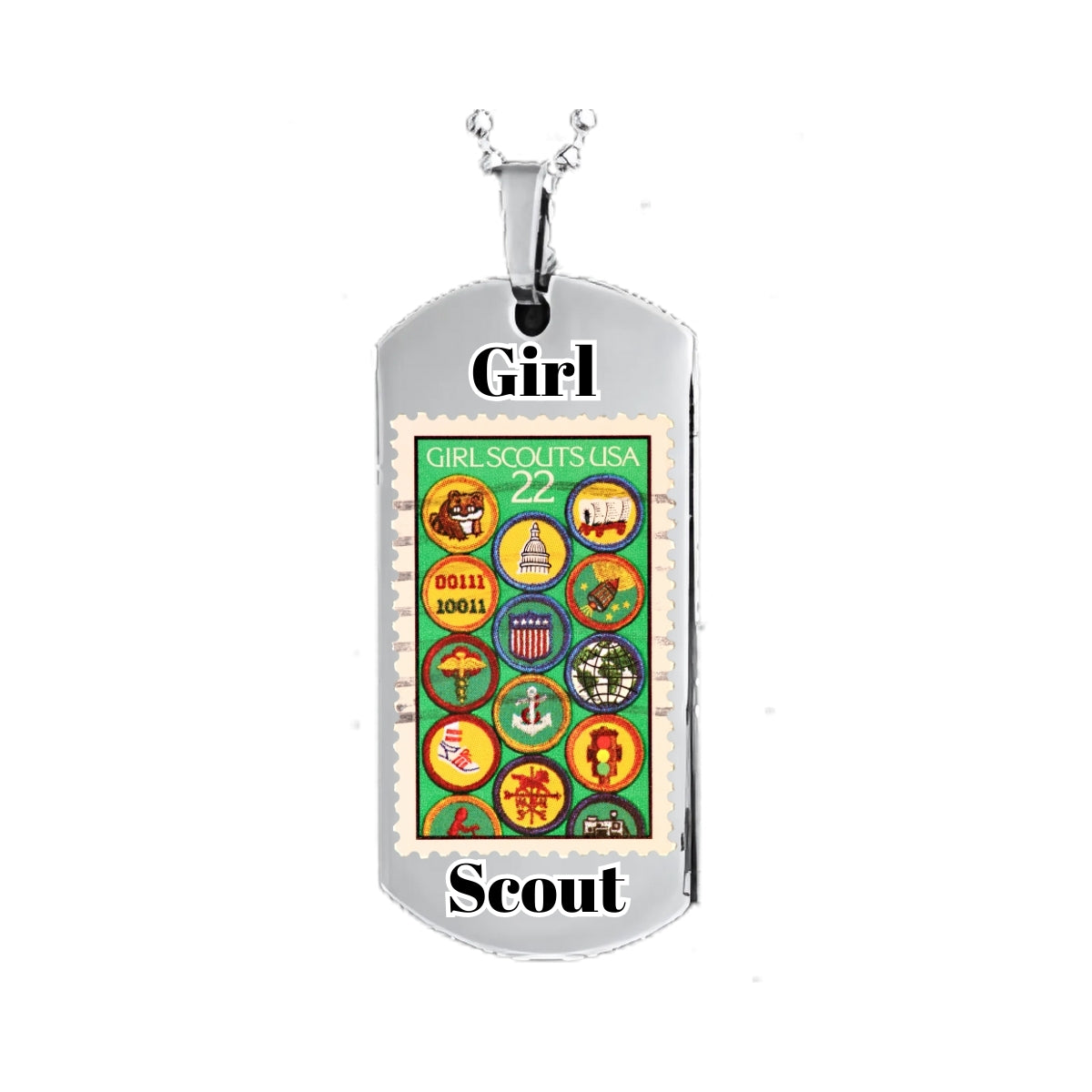 Silver Dog Tag Pendant Custom Photo Necklace