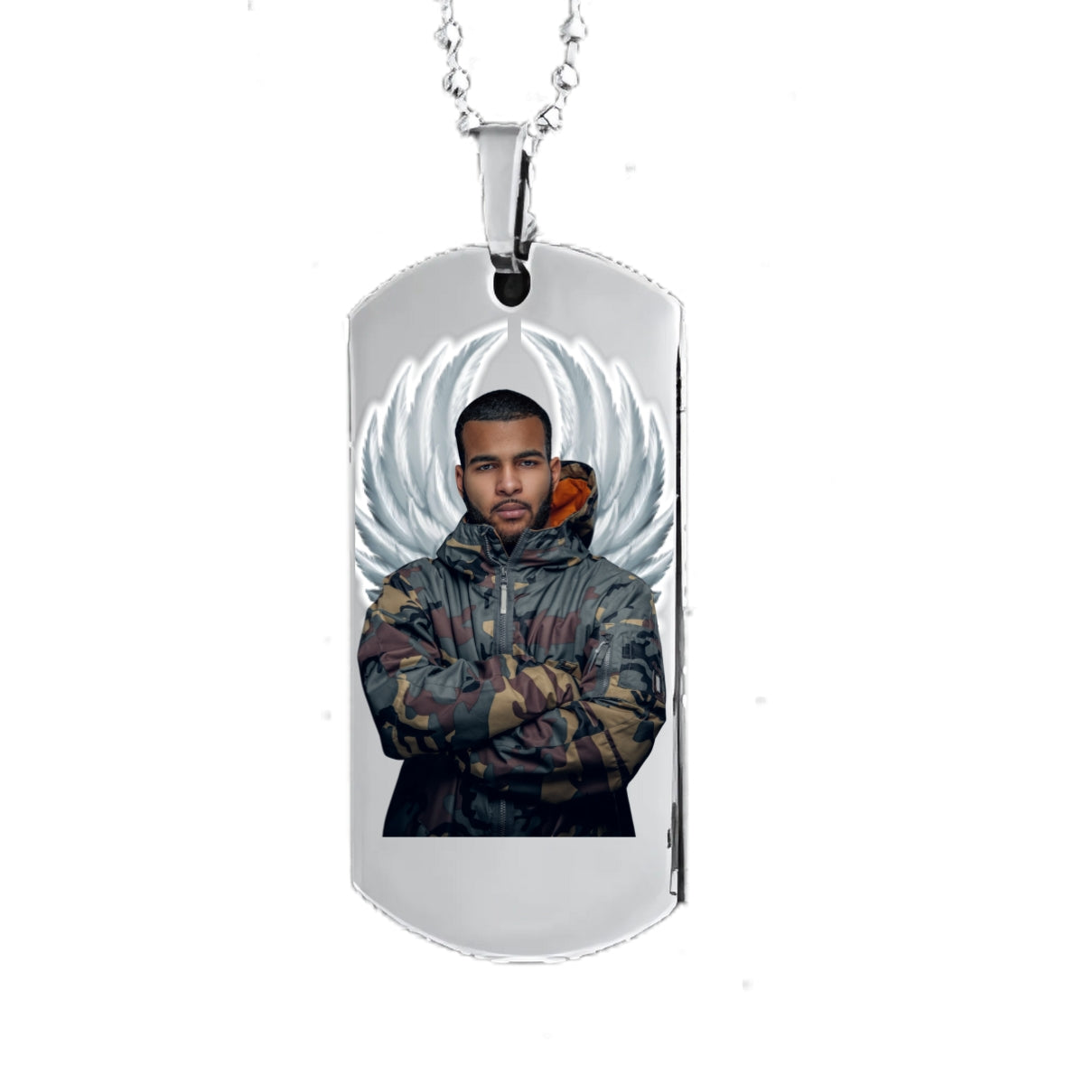 Silver Dog Tag Memorial Necklace Custom Keepsake Pendant