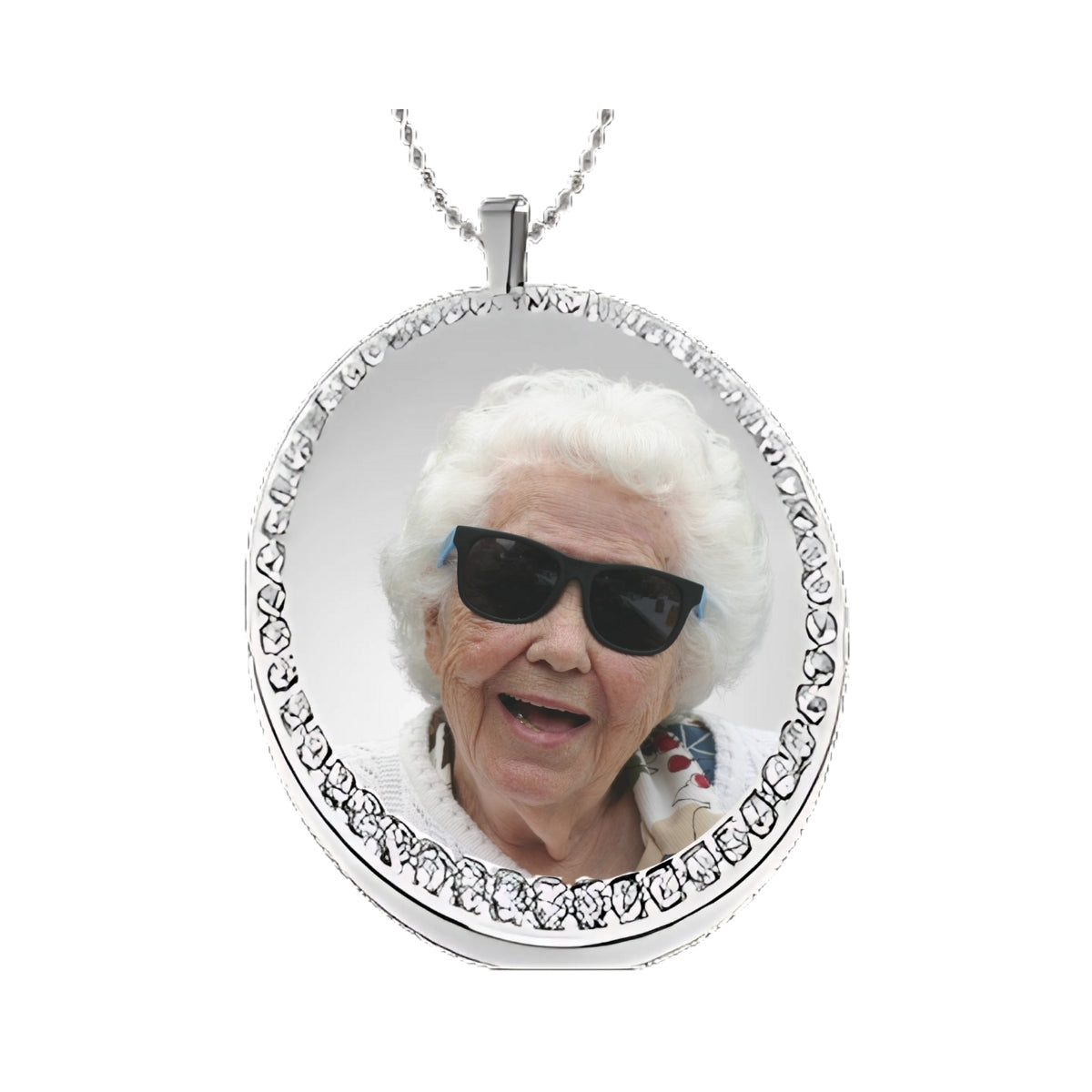 Silver Circle Memorial Pendant Necklace